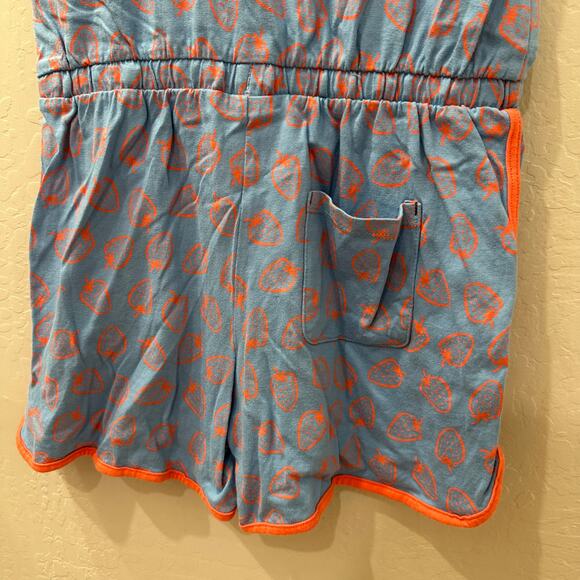 Mini Boden Blue Strawberry Tank Romper - Picture 6 of 7